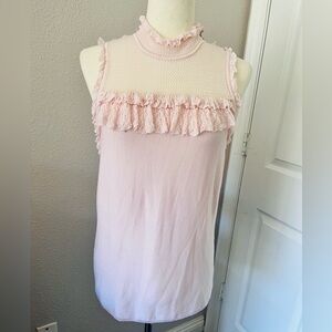 White House black market pink sleeveless top